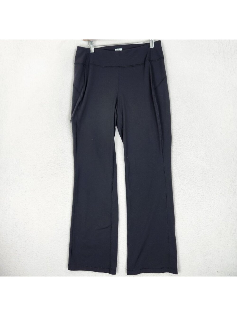 Duluth Trading Pants Womens Medium Black Knit Wide Leg High Rise Pull On Casual